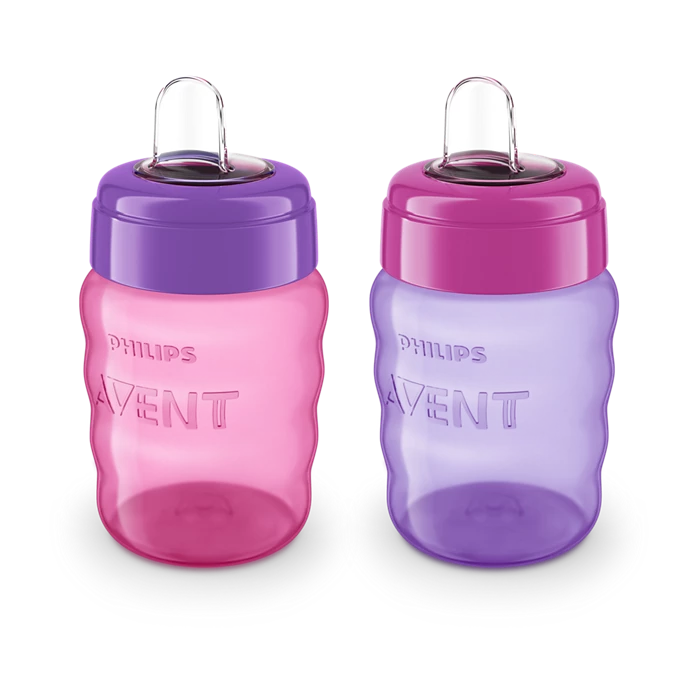 Philips Avent My Easy Sippy Cup - 9oz 2pk -Pink/Purple-Mountain Baby