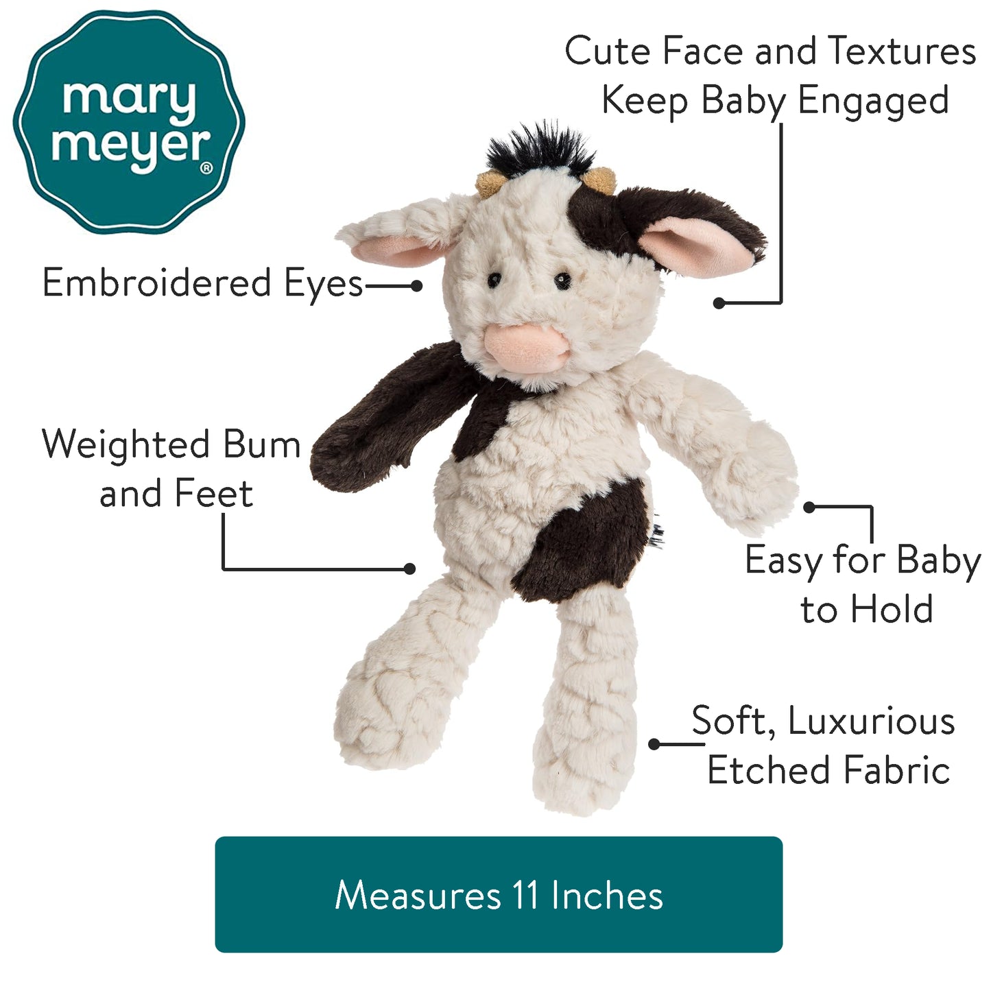 Mary Meyer Putty Nursery Plush Animals - Cow-Mountain Baby