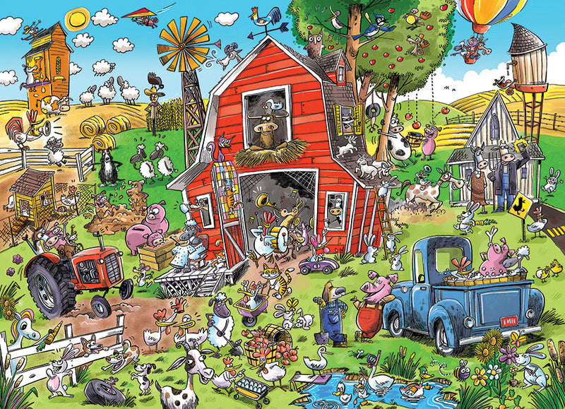 Cobble Hill Puzzle - 350pc Family - Farmyard Folly-Mountain Baby