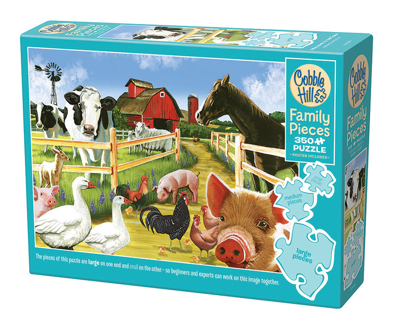 Cobble Hill Puzzle - 350pc Family - Welcome to the Farm-Mountain Baby