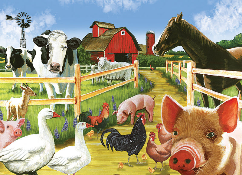 Cobble Hill Puzzle - 350pc Family - Welcome to the Farm-Mountain Baby
