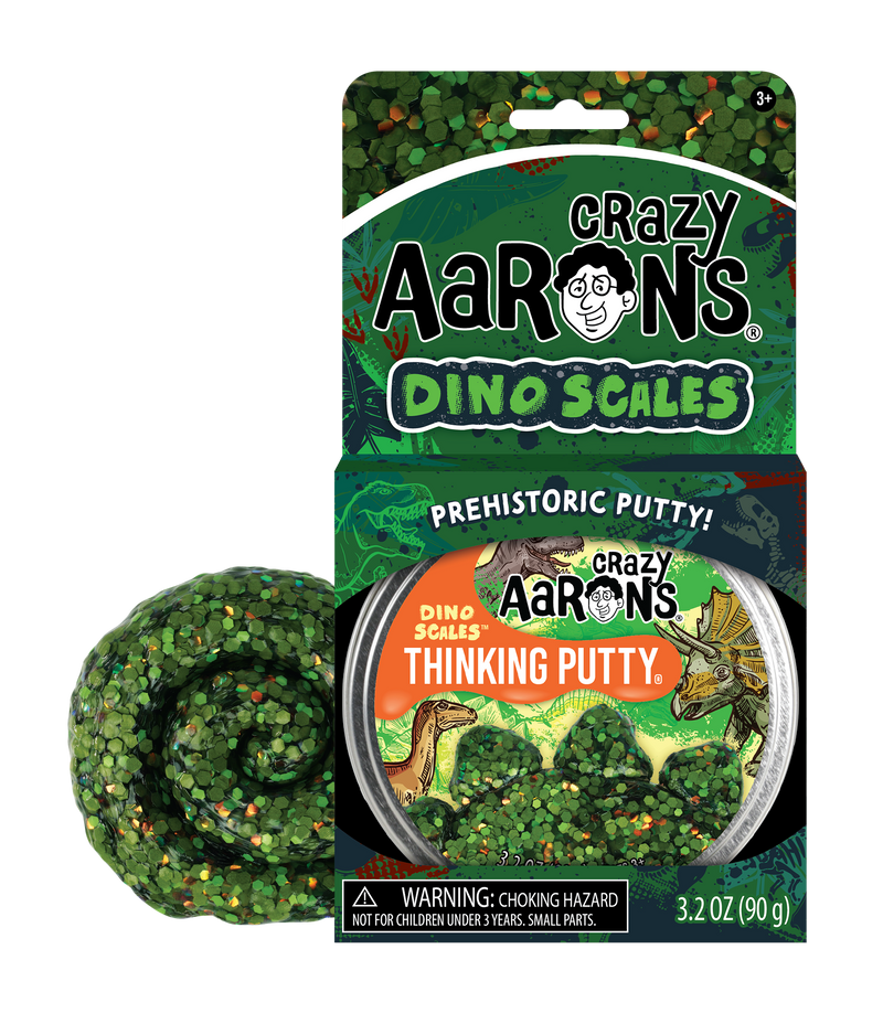 Crazy Aaron's Thinking Putty - 4" Tin - Trendsetters - Dino Scale-Mountain Baby