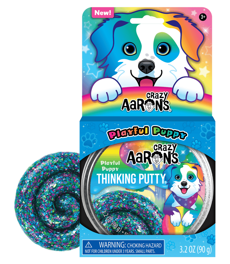 Crazy Aaron's Thinking Putty - 4" Tin - Playful Puppy-Mountain Baby