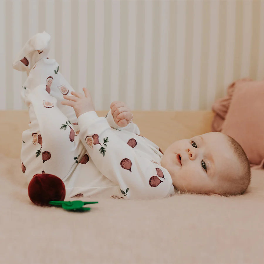 Petit Lem Footed Sleeper - Fig Print-Mountain Baby
