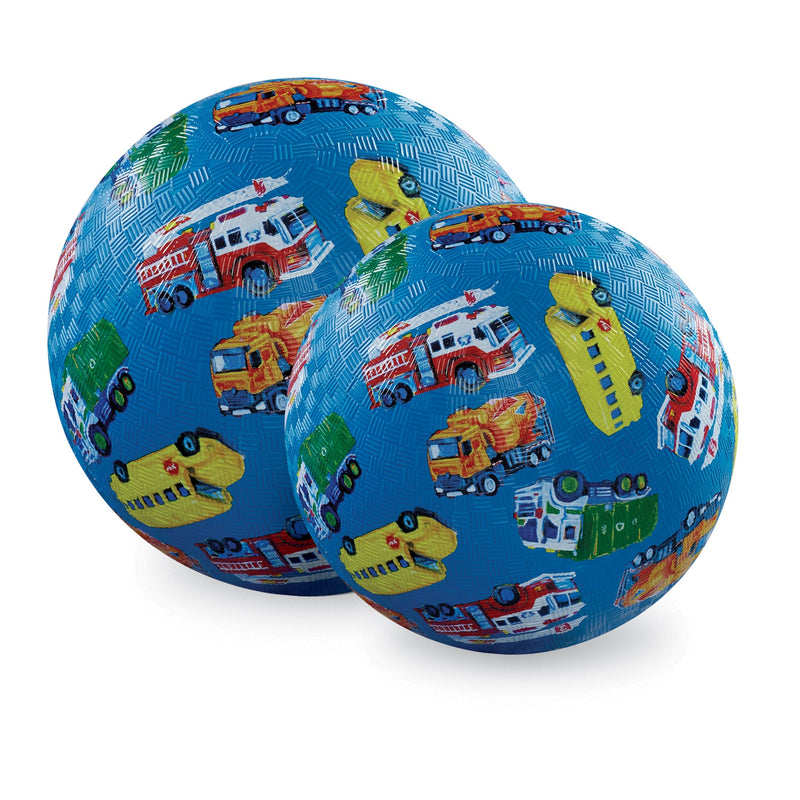 Crocodile Creek Rubber Playground Ball - City Vehicles-Mountain Baby