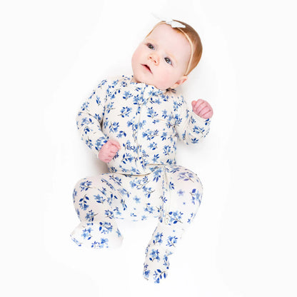 Belan.J Footed Zipper Sleeper - Bluebells-Mountain Baby