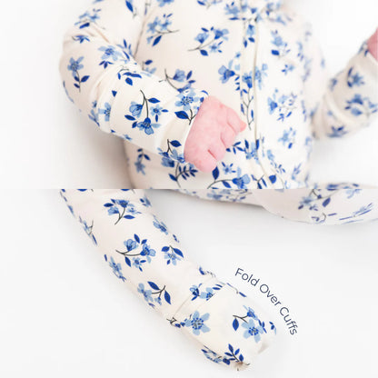 Belan.J Footed Zipper Sleeper - Bluebells-Mountain Baby
