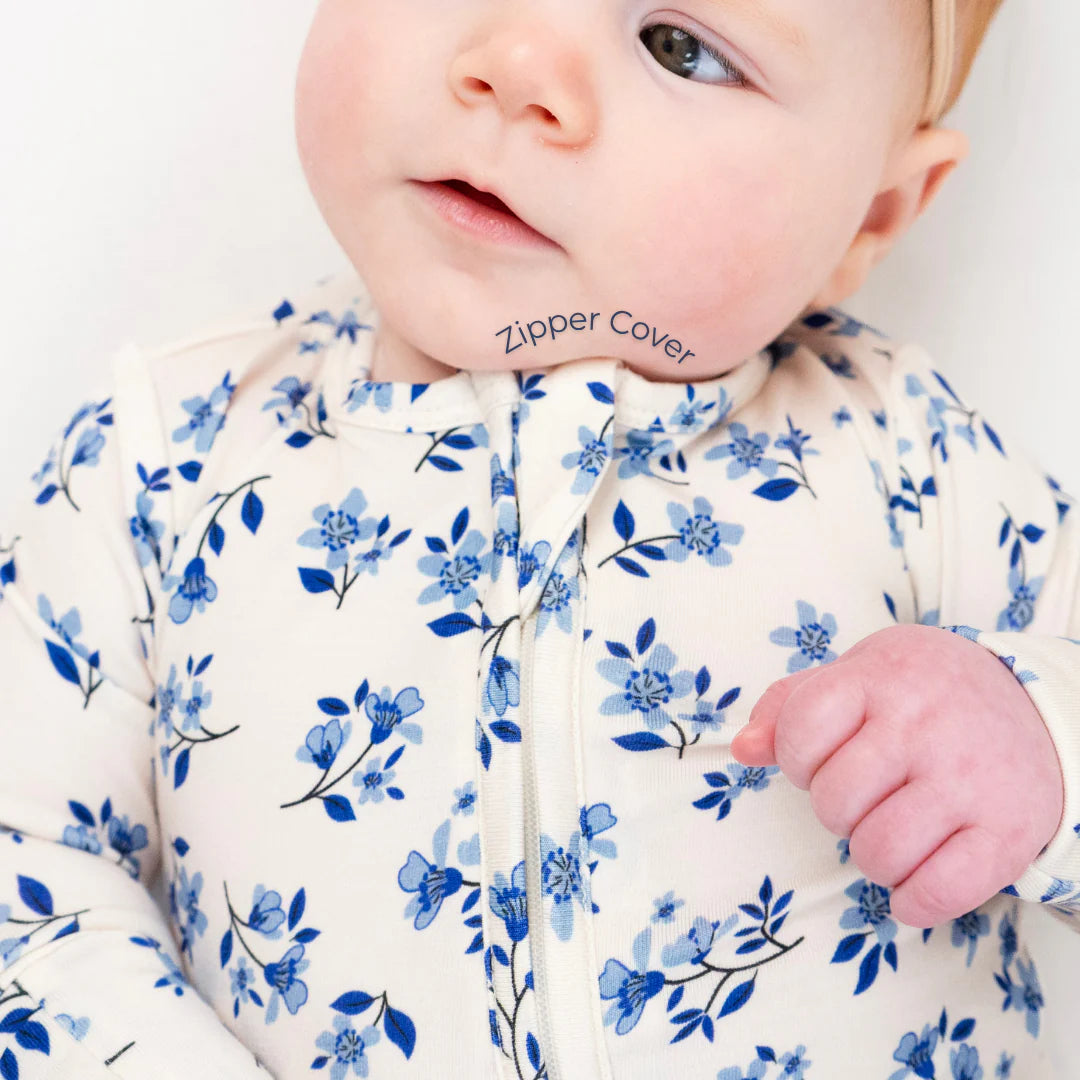 Belan.J Footed Zipper Sleeper - Bluebells-Mountain Baby