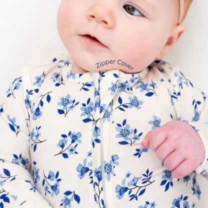 Belan.J Footed Zipper Sleeper - Bluebells-Mountain Baby