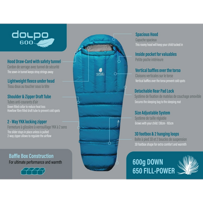 Shishka Sleeping Bag - Dolpo 600 Dark Blue-Mountain Baby
