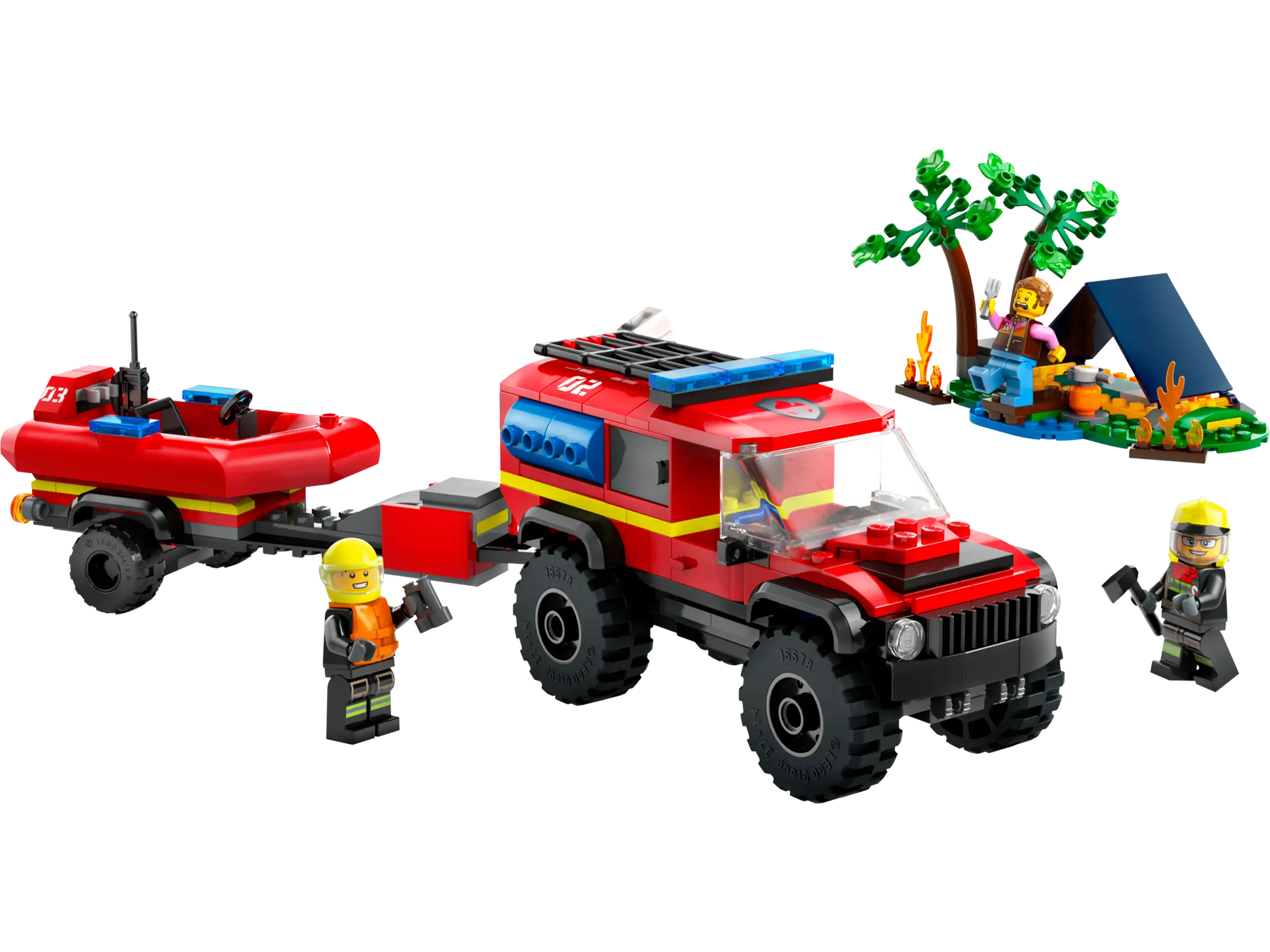 Lego City - 4x4 Fire Truck w/ Rescue Boat 60412-Mountain Baby