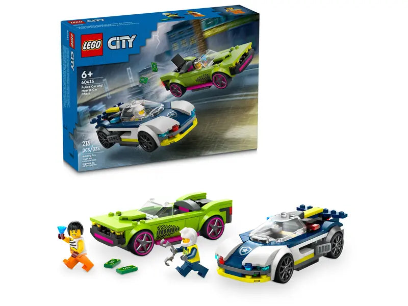 Lego City -Police Car and Muscle Car Chase 60415-Mountain Baby