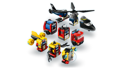 Lego City - Great Vehicles - Helicopter, Fire Truck, & Submarine Remix 60462-Mountain Baby