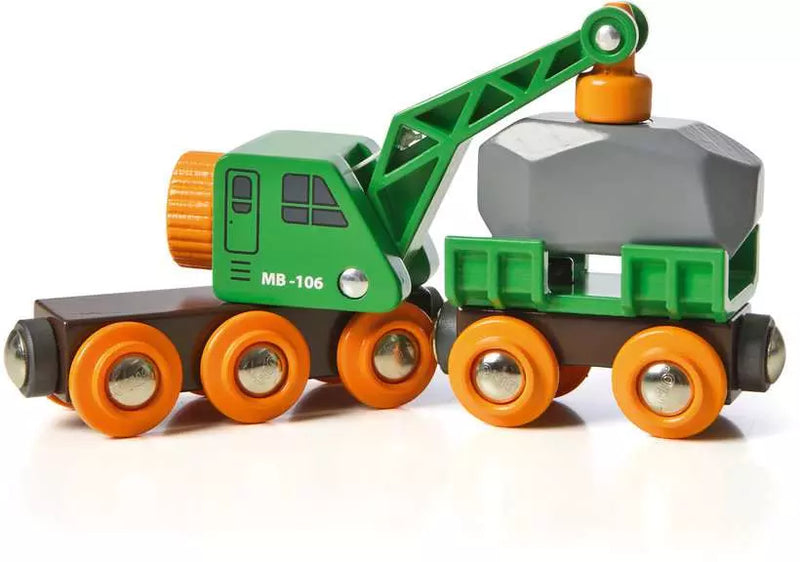 Brio Train Set - Clever Crane Wagon-Mountain Baby