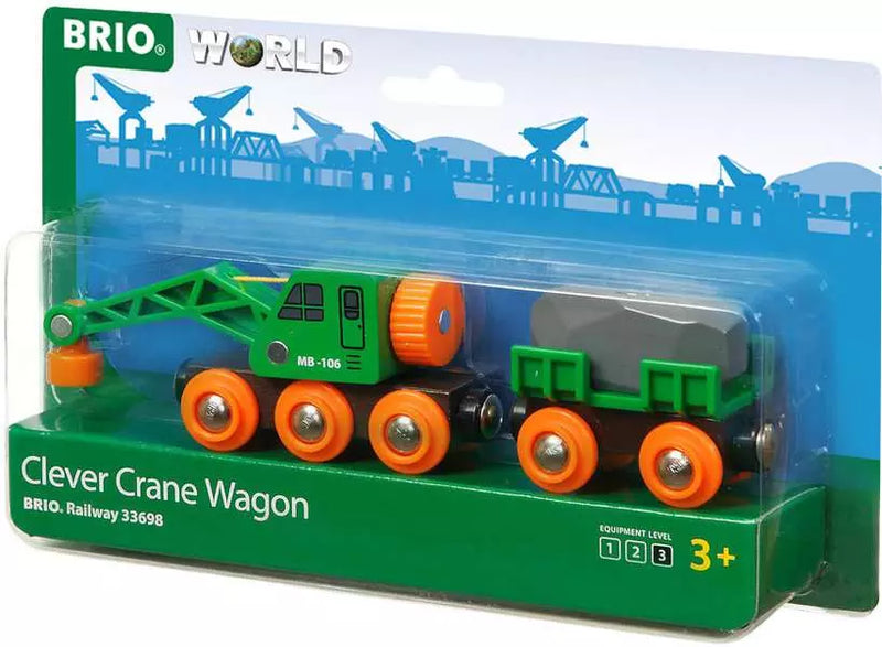 Brio Train Set - Clever Crane Wagon-Mountain Baby