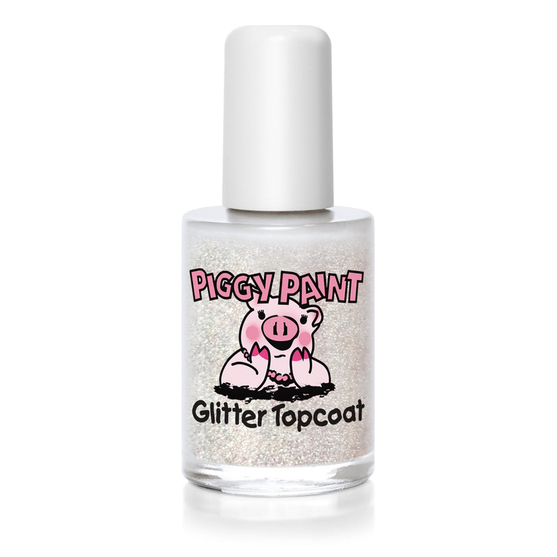 Piggy Paint Non-Toxic Nail Polish - Top Coat w/ Glitter-Mountain Baby