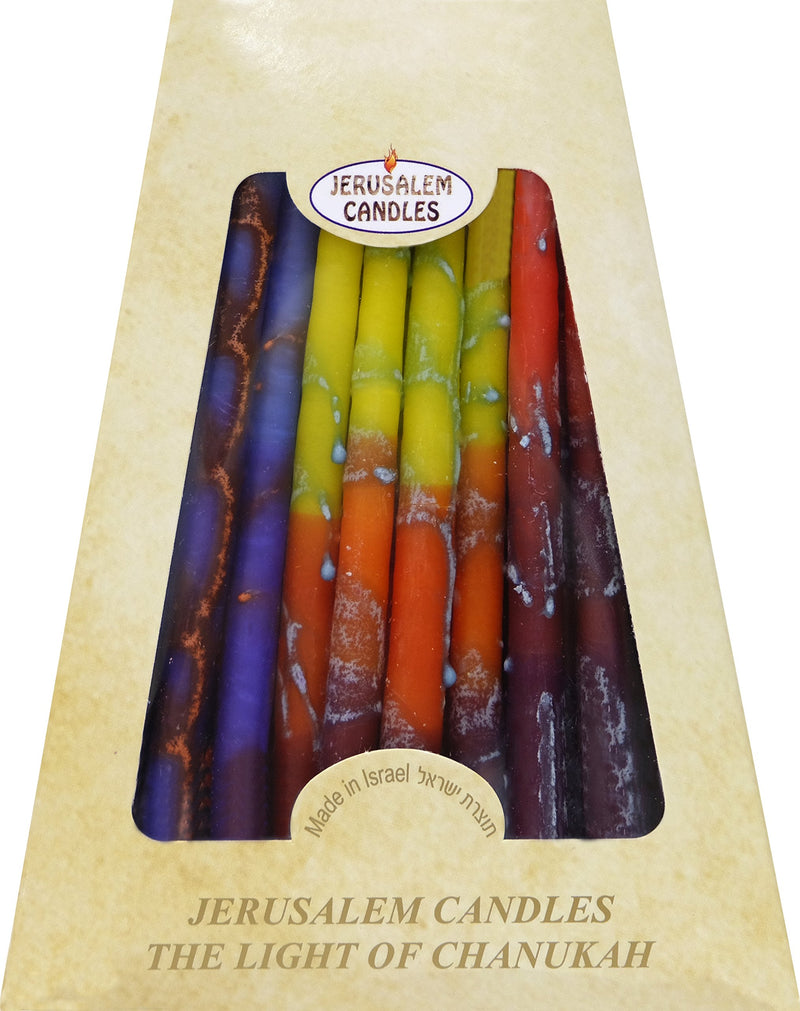 Handcrafted Chanukah Candles - Multicoloured - 45pk-Mountain Baby