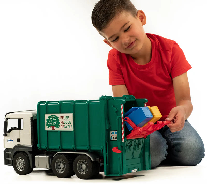 Bruder MAN TGS Rear Loading Garbage Truck-Mountain Baby