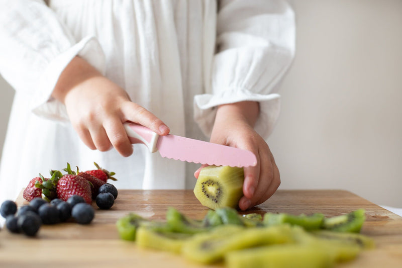 Kiddikutter Child-Safe Kitchen Knife - Blush-Mountain Baby