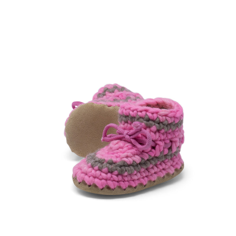 Padraig Bootie - Child - Pink w/ Stripe-Mountain Baby