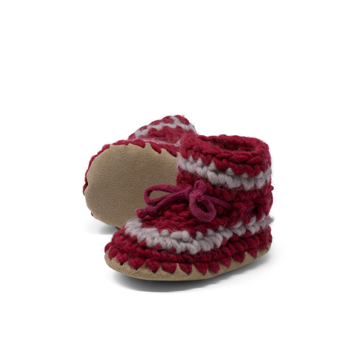 Padraig Bootie - Child - Red w/ Stripe-Mountain Baby