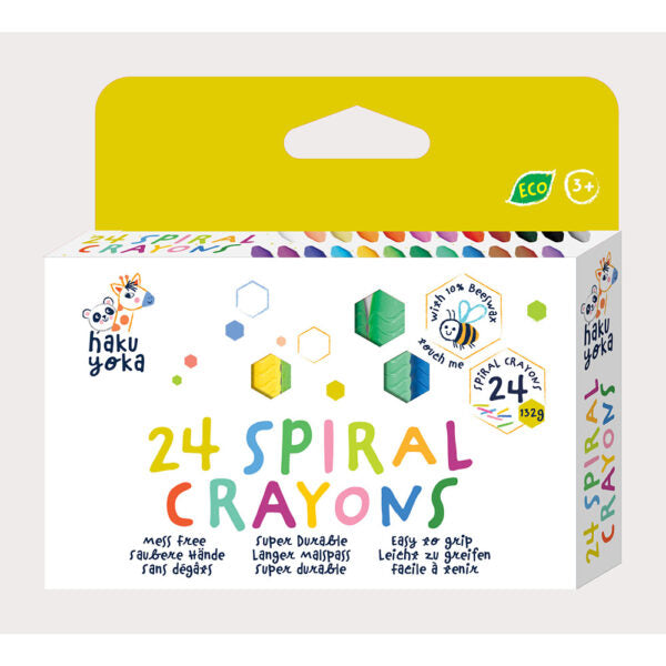 Avenir Haku Yoka Spiral Crayons - 24pk-Mountain Baby