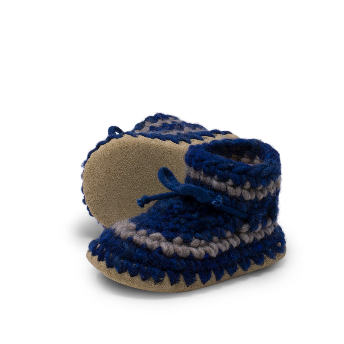 Padraig Bootie - Child - Denim w/ Stripe-Mountain Baby