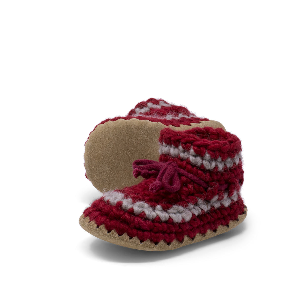 Padraig Bootie - Child - Red w/ Stripe-Mountain Baby