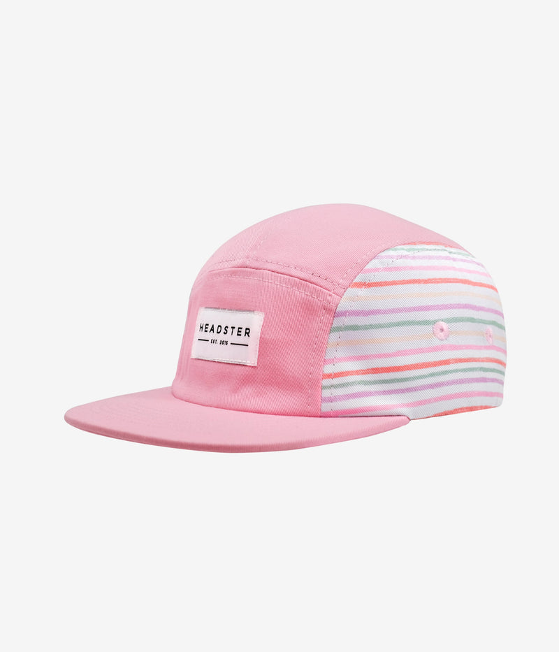 Headster Kids 5 Panel Hat - Colour Me Smart Pink-Mountain Baby