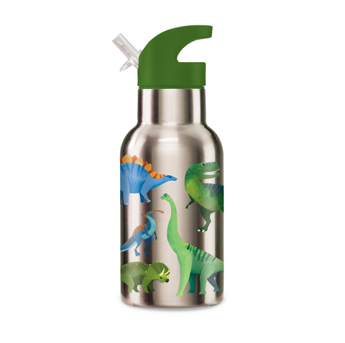 Crocodile Creek Stainless Steel Kids Water Bottle - Dino World-Mountain Baby