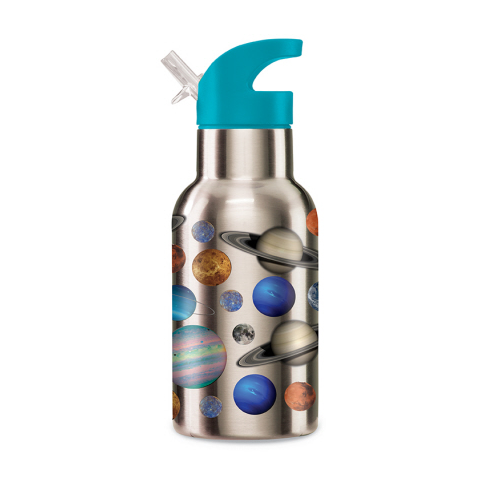 Crocodile Creek Stainless Steel Kids Water Bottle - Solar System-Mountain Baby