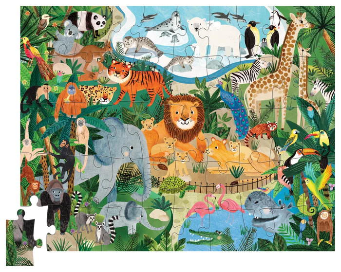 Crocodile Creek Puzzle - 50pc At The Zoo