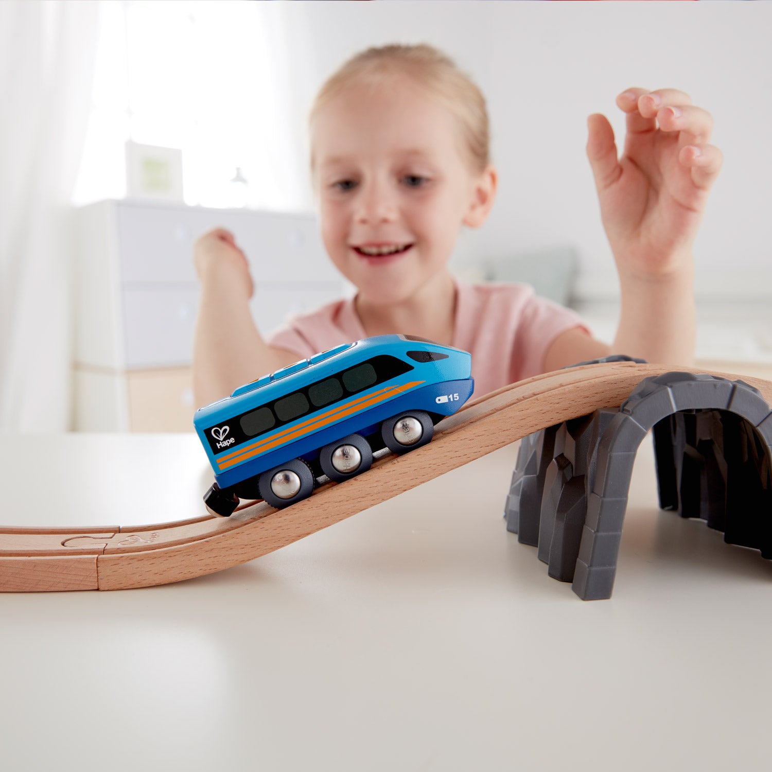 Hape Train Set - R/C Powered Engine-Mountain Baby