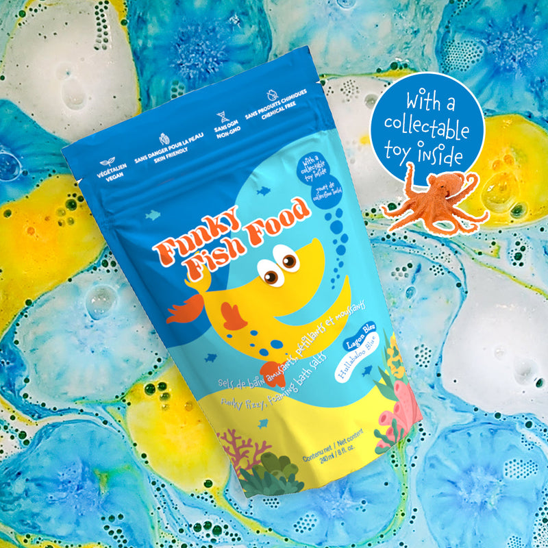 Loot Toy Co. Funky Fish Food Foaming Bath Salt - Hullabaloo Blue-Mountain Baby