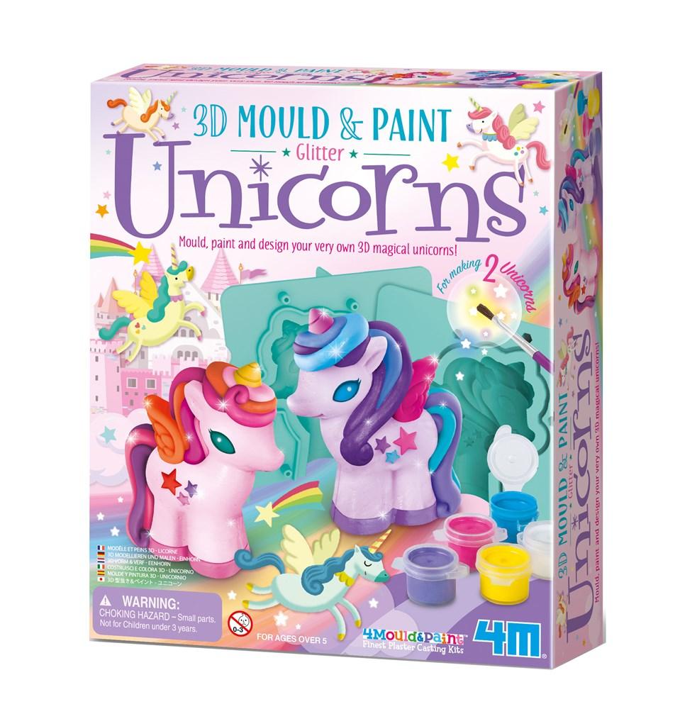 4M Mould & Paint - Glitter Unicorns-Mountain Baby