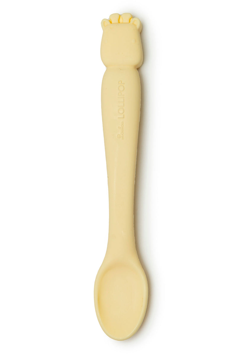 LouLou Lollipop Silicone Feeding Spoon - Sunny Yellow Giraffe-Mountain Baby