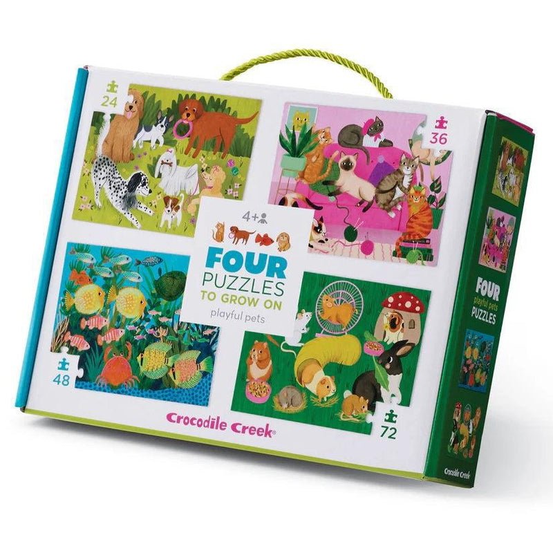 Crocodile Creek Puzzle - Four Puzzles - Playful Pets