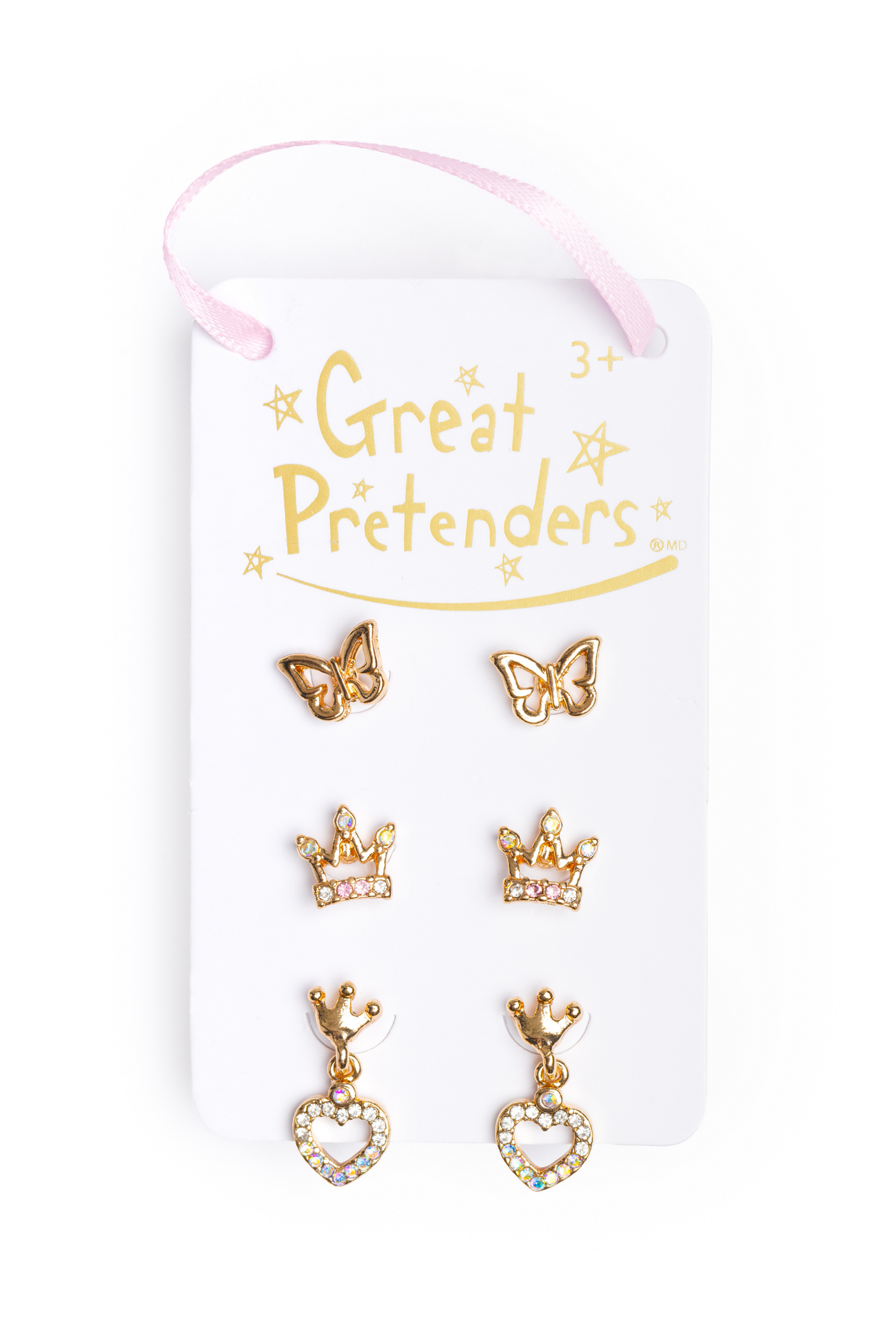 Great Pretenders Jewelry - Boutique Royal Crown Studded Earring Set-Mountain Baby