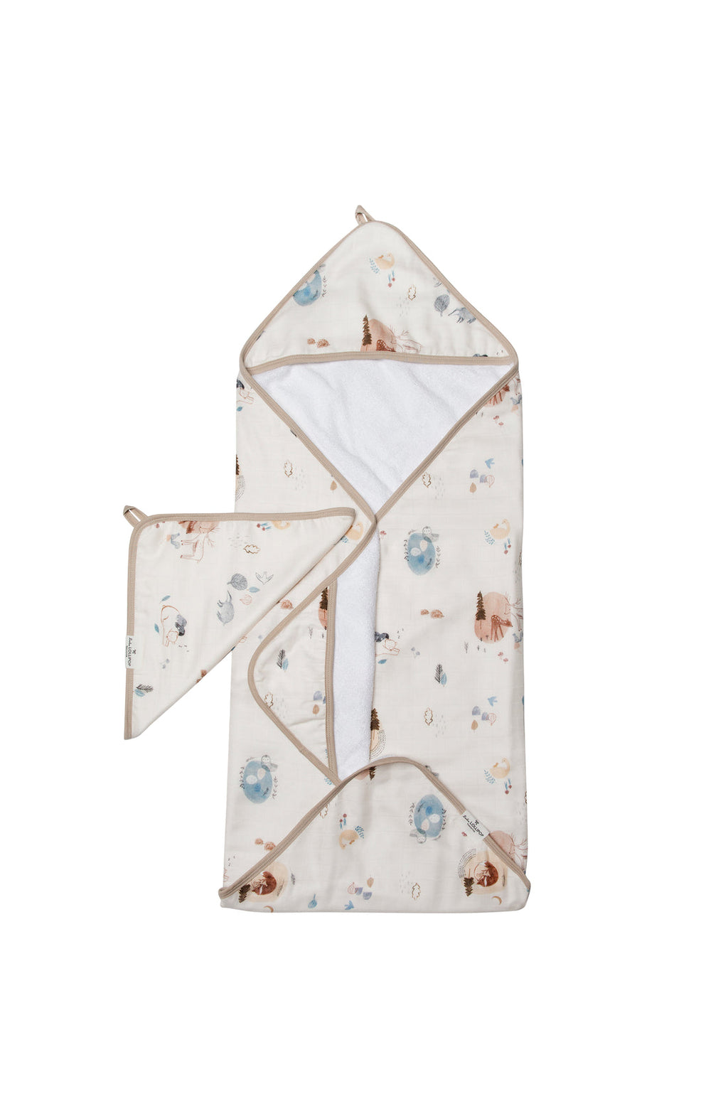 LouLou Lollipop Hooded Towel Set - Cozy Forest-Mountain Baby