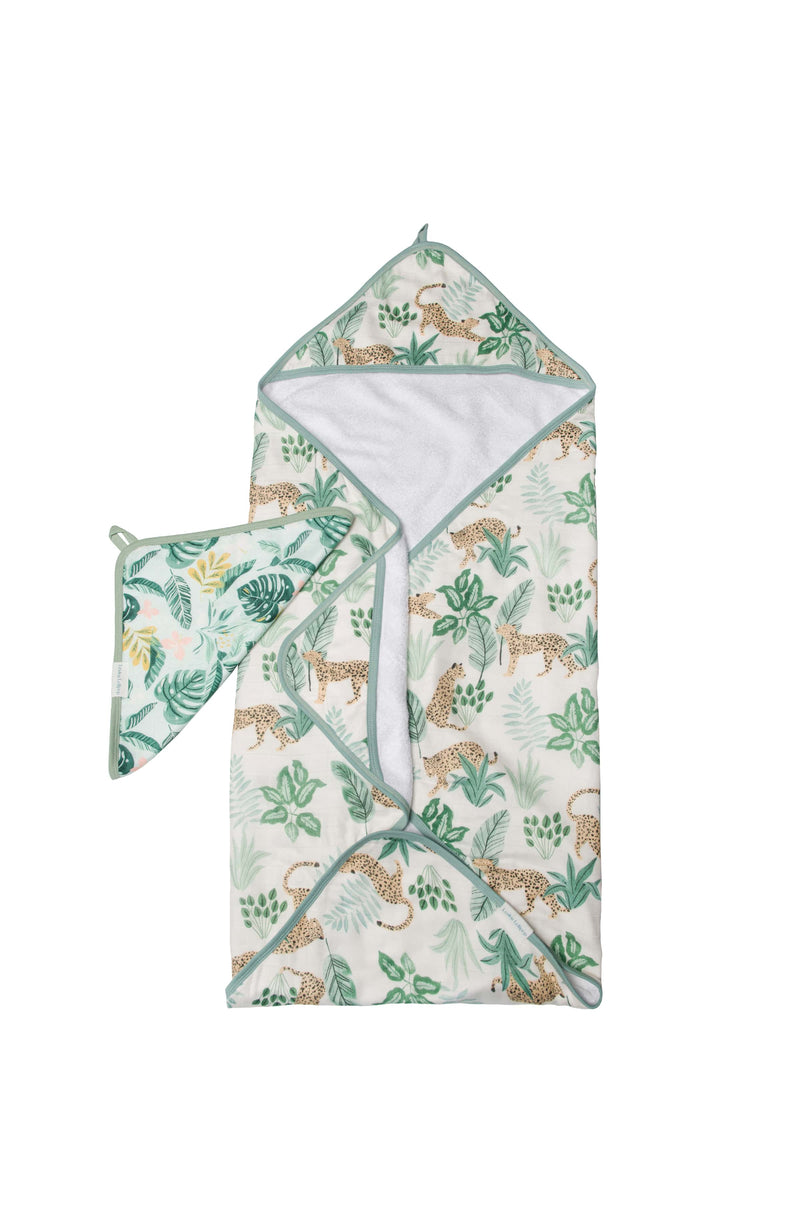 LouLou Lollipop Hooded Towel Set - Tropical Jungle-Mountain Baby