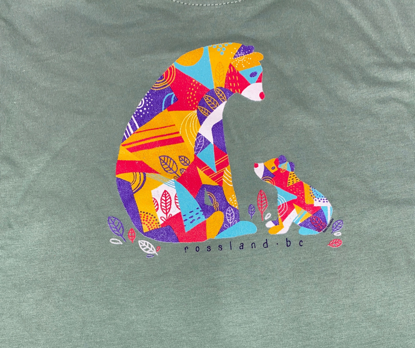 T Shirt Rossland Bear & Cub-Mountain Baby