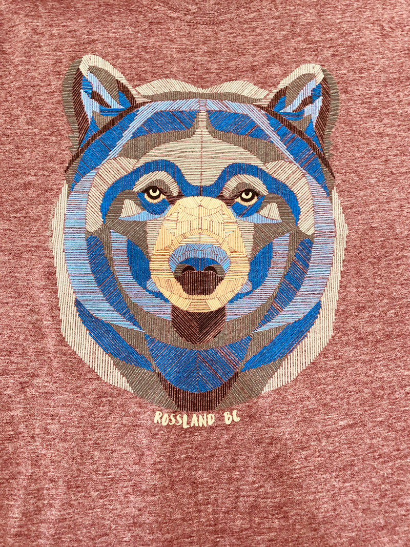 T Shirt Rossland Crosshatch Bear-Mountain Baby