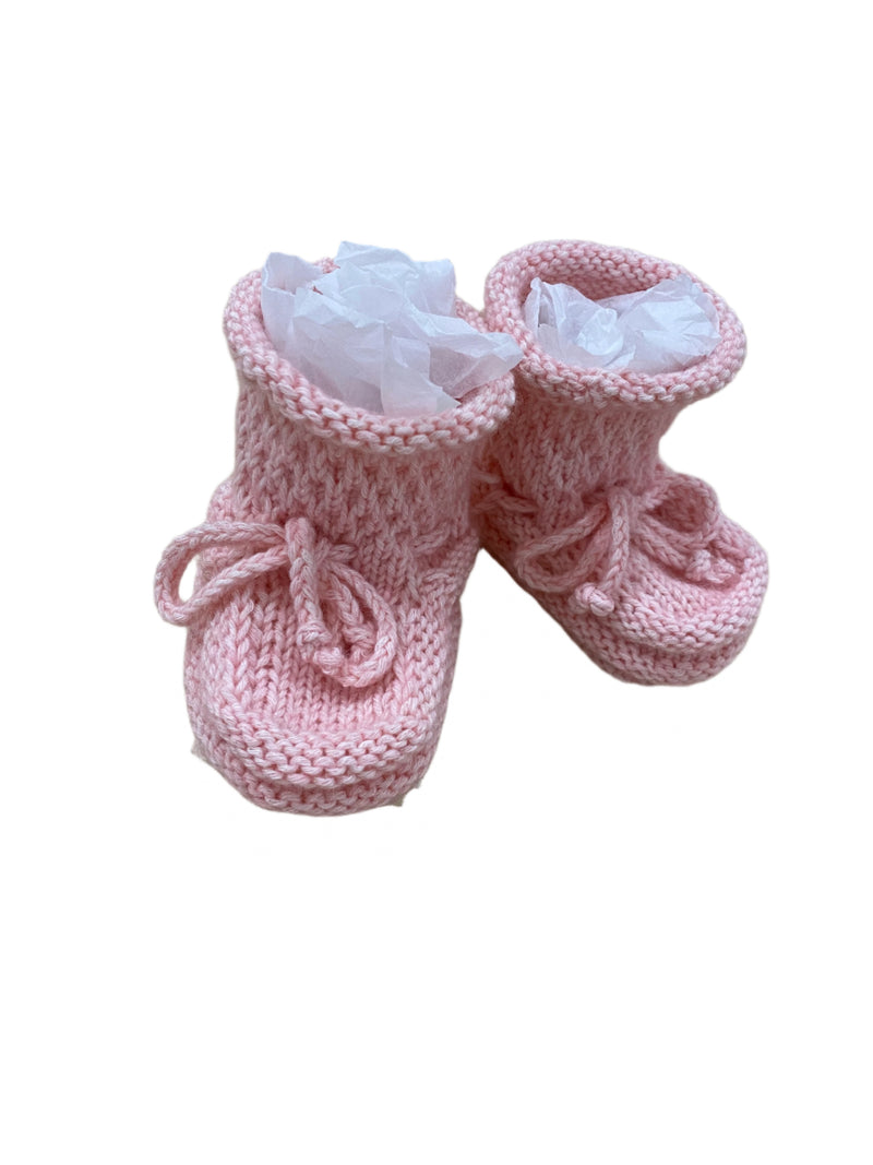 Hand Knit Stay-On Booties-Mountain Baby