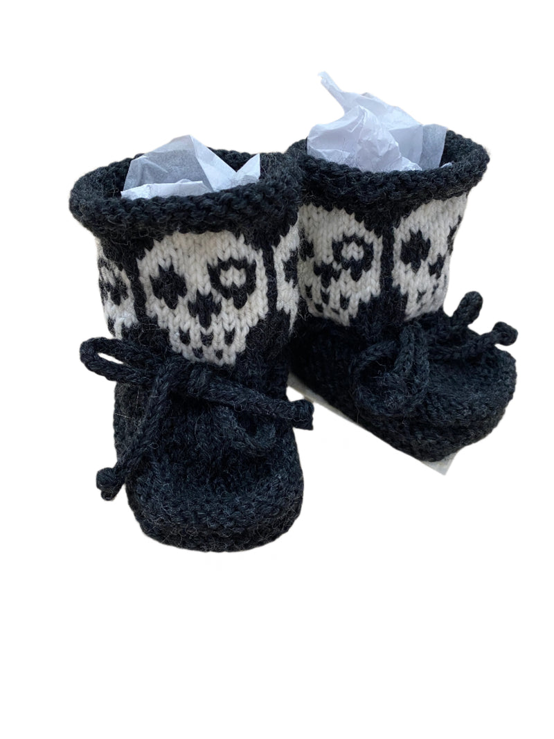 Hand Knit Stay-On Booties-Mountain Baby