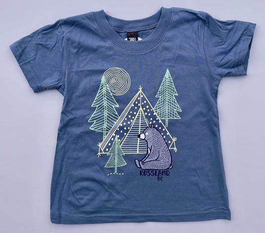 Rossland T-Shirt Bear Trees Tent-Mountain Baby