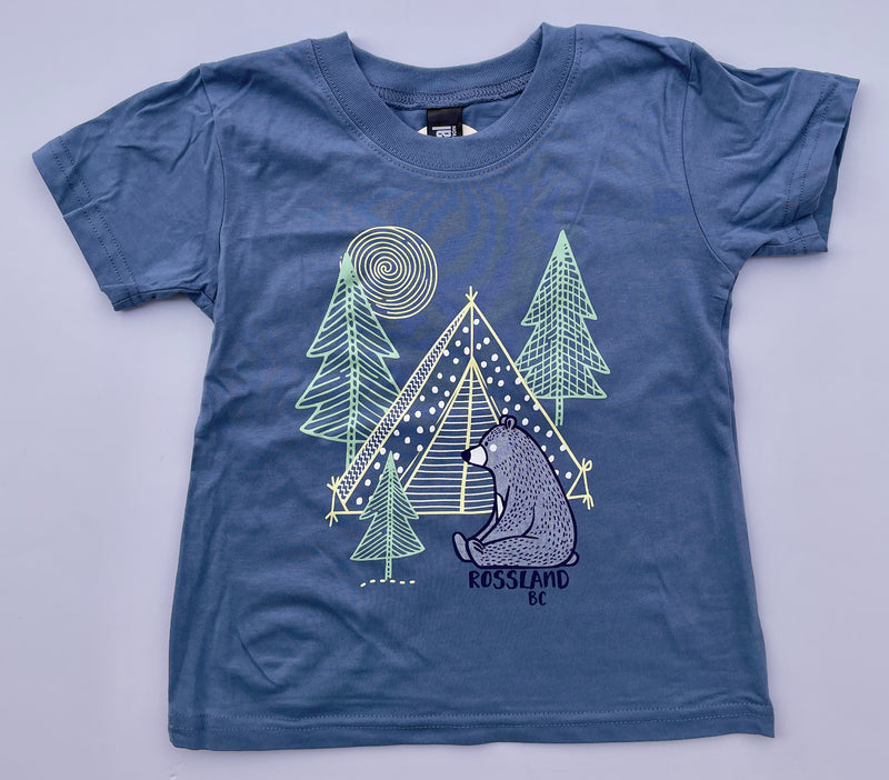 Rossland T-Shirt Bear Trees Tent-Mountain Baby