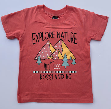 Rossland T-Shirt Polka Dot Mountains & Moose-Mountain Baby