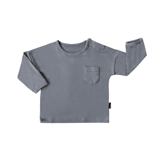 Belan.J L/S Baggy Pocket Tee - Stone-Mountain Baby