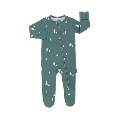 Belan.J Footed Zipper Sleeper - Tiny Trees-Mountain Baby