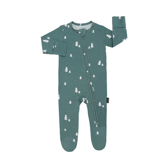 Belan.J Footed Zipper Sleeper - Tiny Trees-Mountain Baby